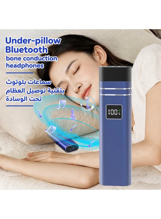 Bluetooth Speaker Bone Conduction Under Pillow, Sleep Aid Speaker Wireless Mini Portable Bluetooth Speaker for Multi-person dormitory, Invisible Speaker Private Listening Aluminum Alloy Loudspeaker LED Display - Image 1