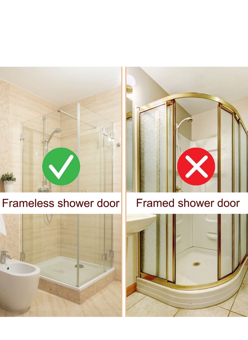 SYOSI - SYOSI Towel Hooks Over Shower Door, 2 Pack Shower Door Hooks, Stainless Steel Shower Towel Hook, Bathroom Frameless Glass Hanger for Bathroom Frameless Glass Shower Door 0.39in/10mm (Silver) - Image 1