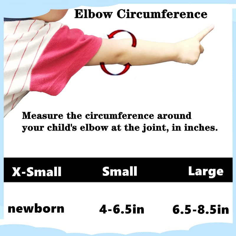 Heyshapeing Prevent Scratching Face, Thumb Sucking Habit, Pulling IV Tubes Elbow Immobilizer Splint & Arm Restraint Wrap for Babies Kids-Prevent HAND-TO-FACE habits (X-Small) - Image 5
