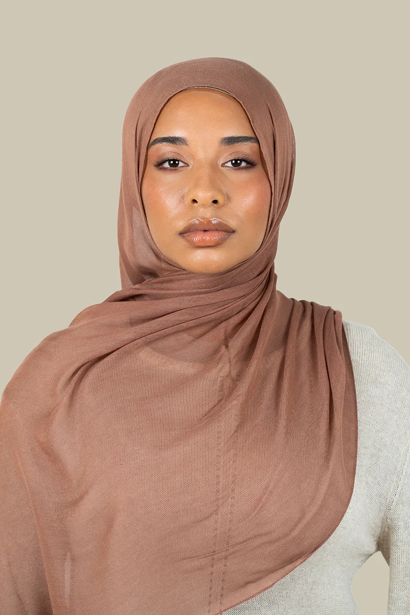 silqrose Matte Bronze Modal Silk Hijab