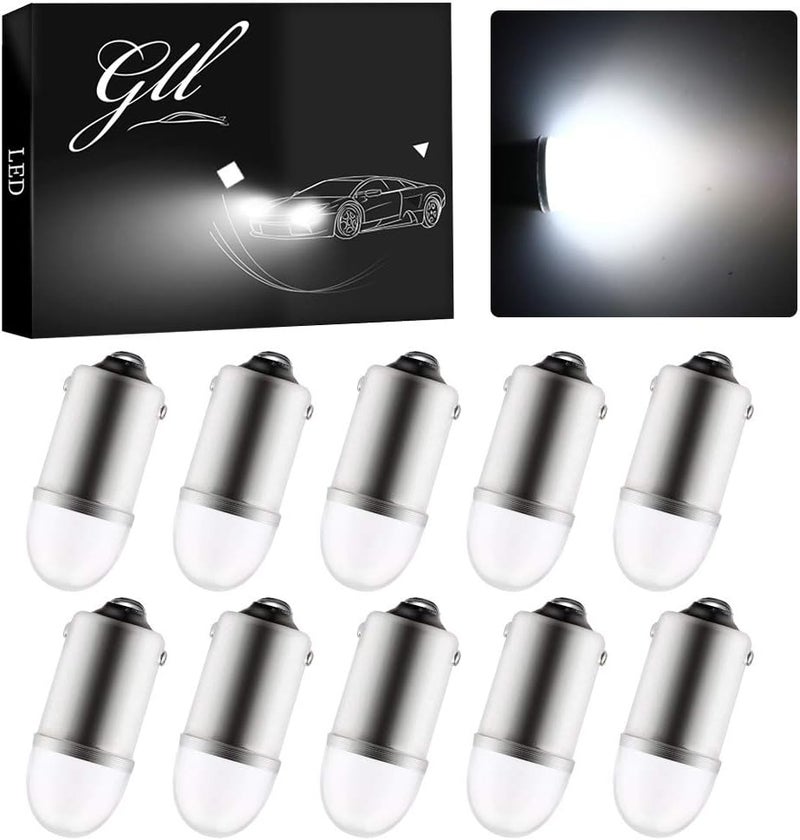 GLL BA9S LED Light Bulbs for Car License Plate - Pack of 10 - Image 1