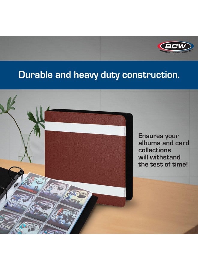 BCW 3-inch Sports Collectors Album - Football | Storage for Over 800 Cards | Ideal for Organizing Baseball, Football, Basketball Trading Cards | Aesthetic Display for Sports Memorabilia Enthusiasts - Image 5