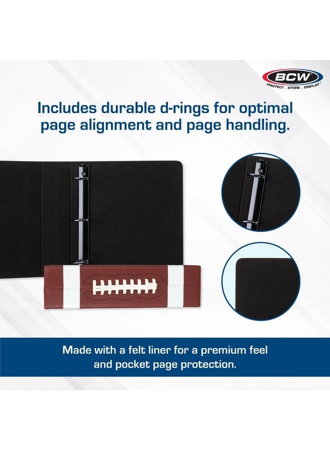 BCW 3-inch Sports Collectors Album - Football | Storage for Over 800 Cards | Ideal for Organizing Baseball, Football, Basketball Trading Cards | Aesthetic Display for Sports Memorabilia Enthusiasts - Image 4