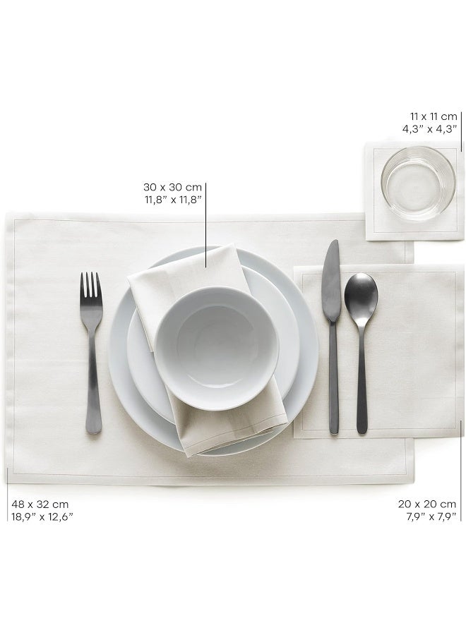 MY DRAP Basics Cotton Cocktail Napkin, 49Per Roll, Cream, 4.3 X Inch - Image 4