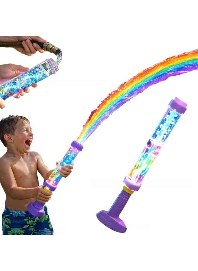 LED Rainbow Water Blaster Toy for Kids, Light-Up Water Spray Gun - Image 1
