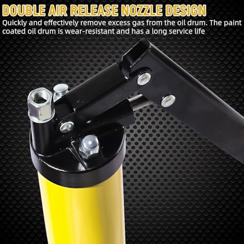 GNEY Heavy Duty 10000 PSI Grease Gun Kit – Professional Pistol Grip Handheld Grease Pump with Flex Hose, Rigid Pipe & Nozzles – 500cc Capacity, Anti-Slip Handle – for Automotive, Tractor, Excavator & More - Image 4