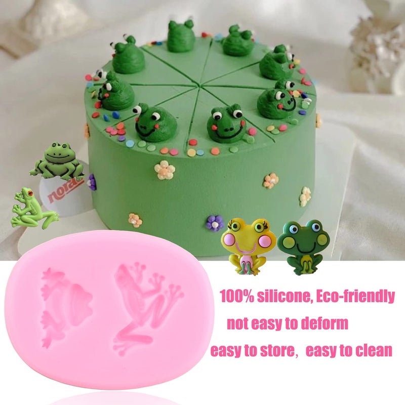 ZiXiang Frog Silicone Fondant Mold For Cake Decorating Cupcake Topper Candy Polymer Clay Chocolate Gum Paste Set of 4 - Image 3