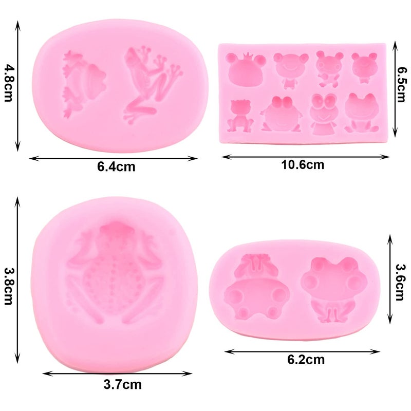 ZiXiang Frog Silicone Fondant Mold For Cake Decorating Cupcake Topper Candy Polymer Clay Chocolate Gum Paste Set of 4 - Image 5