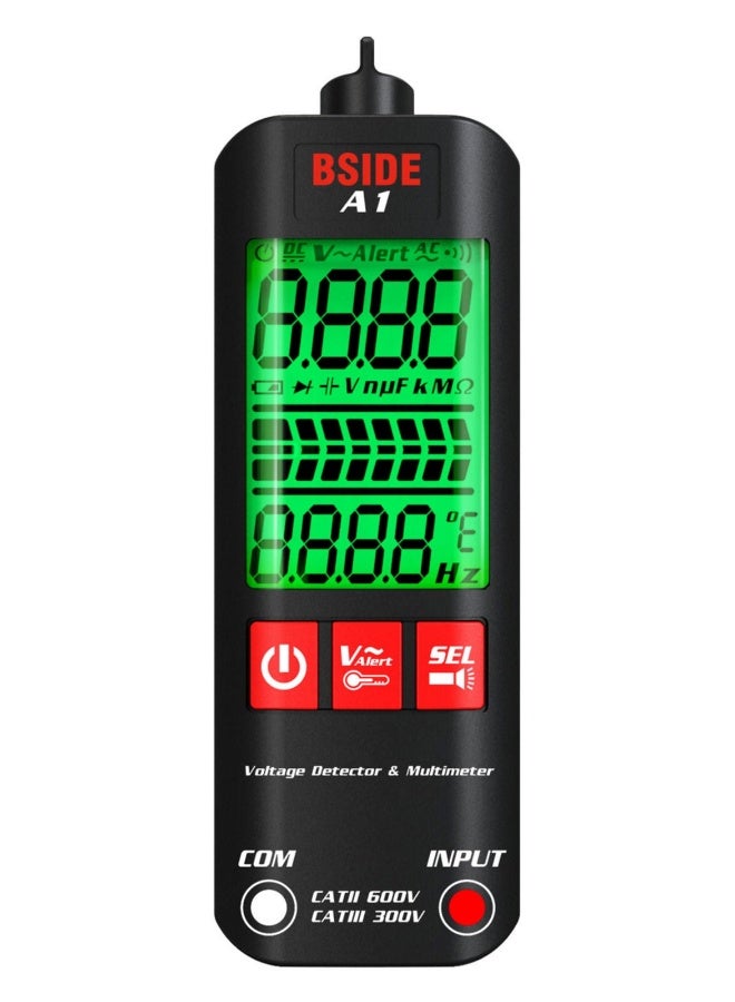 بي سايد مقياس متعدد BSIDE A1 ميني شاشة LCD رقمي كاشف جهد 2000 عدد جهد مستمر / متردد تردد مقاومة NCV استمرارية سلك حي سلك محايد فحص مقياس جذر مربع حقيقي - Image 3