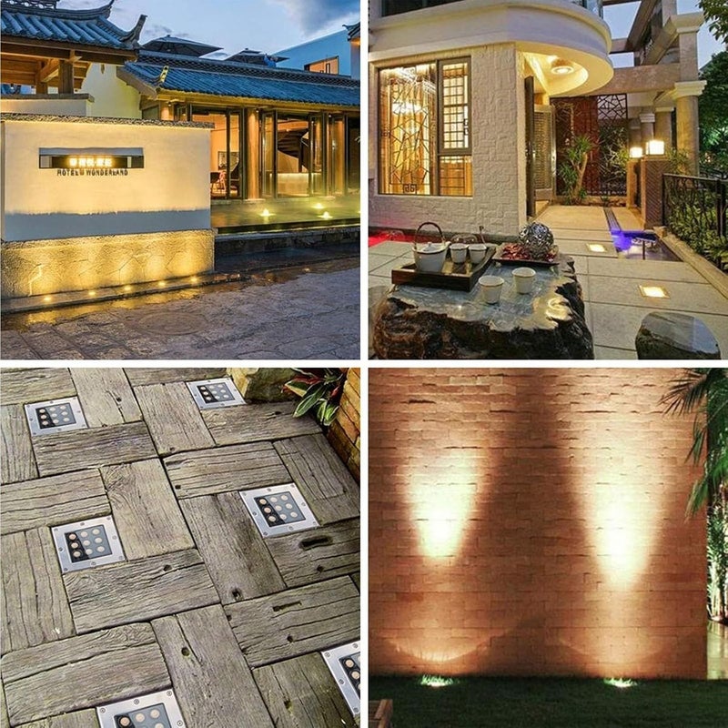 4 Pack LED Underground Lights, 85-265V Landscape Path Lighting, IP67 Waterproof, In-ground Well Lights, Decorative Spotlight - Image 2