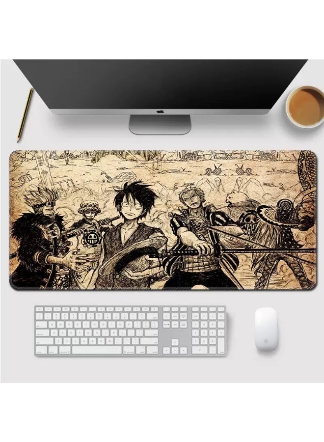 FONE Large Non-Slip Mouse Pad (800x300x3 mm), One Piece Anime Design, Thick Rubber Base with Stitched Edges, Compatible with Mouse and Keyboard, Ideal for Gaming, Home, and Office. - Image 3