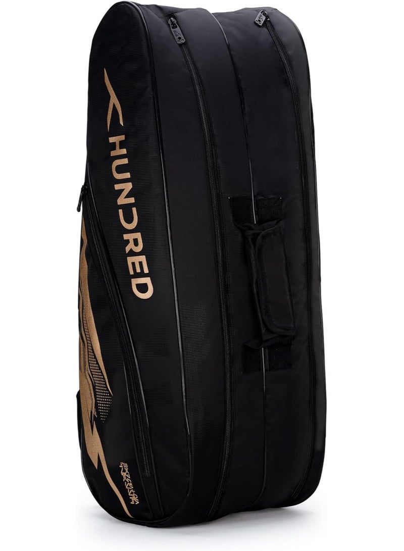 هندرد حقيبة أدوات تنس الريشة Cosmogear | كبيرة، بوليستر | سحاب مزدوج | حقيبة بجيب أمامي بسحاب | أحزمة ظهر مبطنة | مقبض سهل الحمل | رياضات المضارب - Image 2