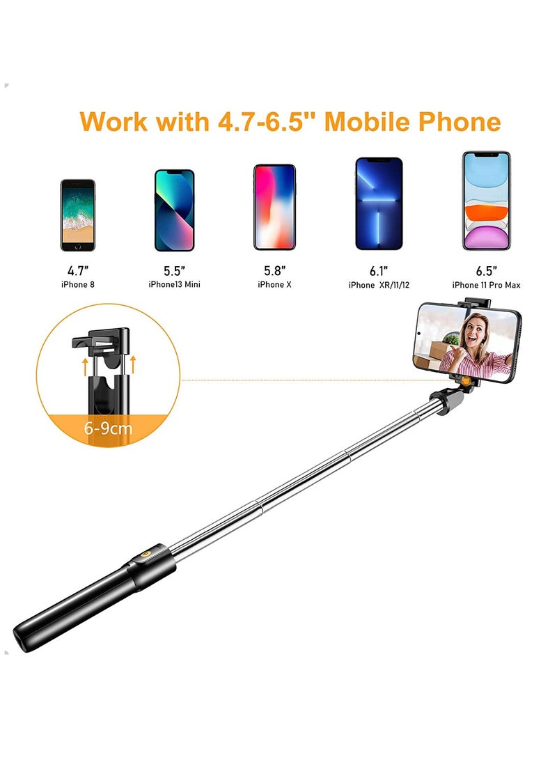 Cell Phone Selfie Stick 3 in 1 Bluetooth Selfie Stick Tripod Extendable and Portable Selfie Stick with Detachable Wireless Remote  Stable Tripod Stand Compatible with iPhone/Galaxy/Huawei etc - Image 5