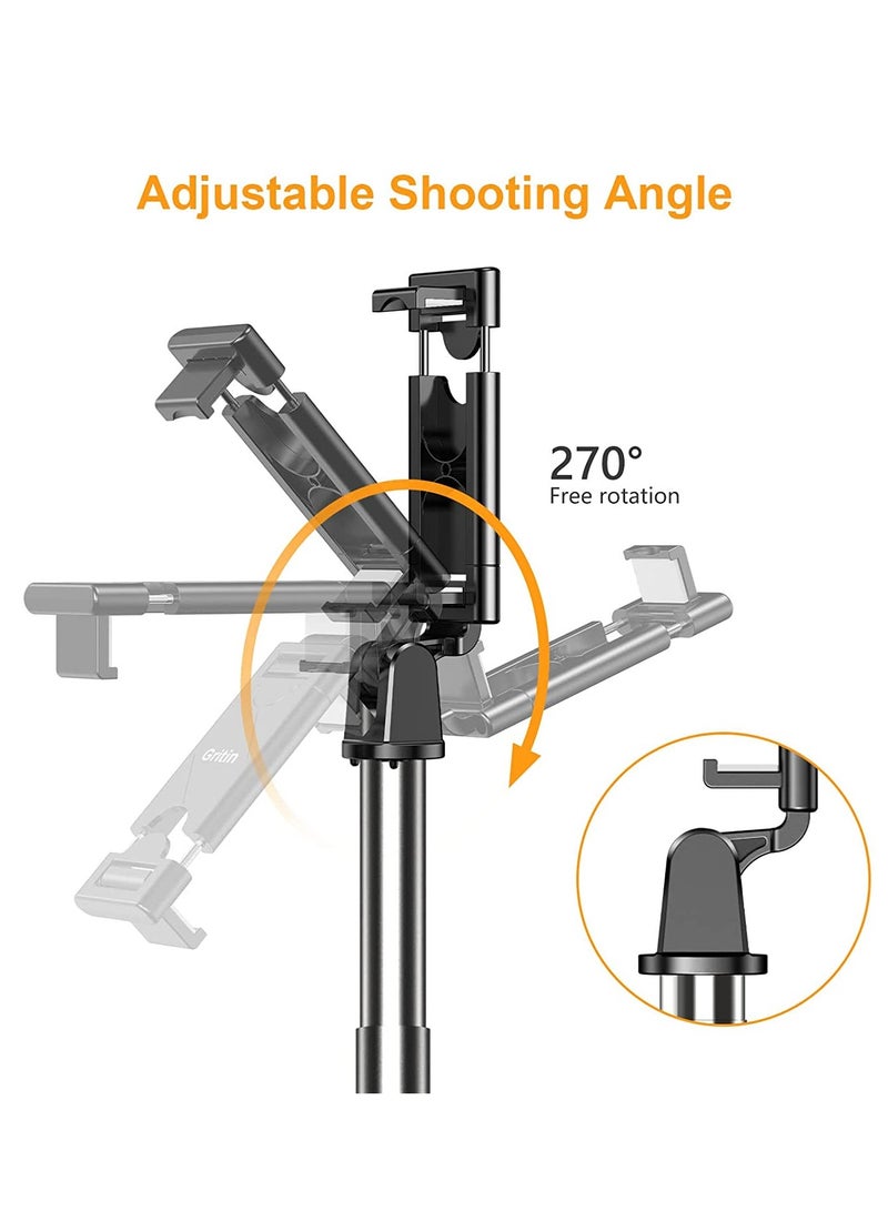 Cell Phone Selfie Stick 3 in 1 Bluetooth Selfie Stick Tripod Extendable and Portable Selfie Stick with Detachable Wireless Remote  Stable Tripod Stand Compatible with iPhone/Galaxy/Huawei etc - Image 2