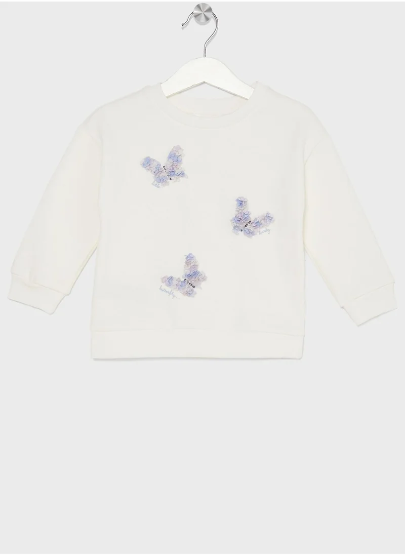 مانجو Infant Butterfly Print Sweatshirt