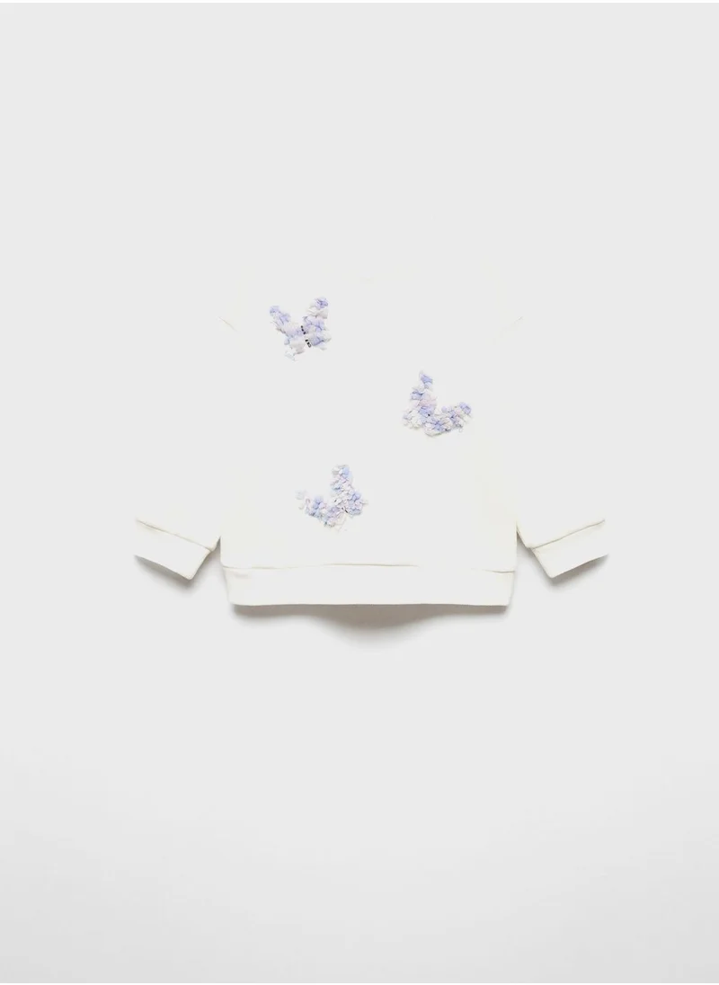 مانجو Infant Butterfly Print Sweatshirt