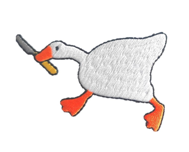Goose with Knife Peace was Never an Option Funny Cute Duck Meme Patch  Iron OnSew On  Cute Applique for Jackets Jeans Clothes Backpacks Tote Bags
