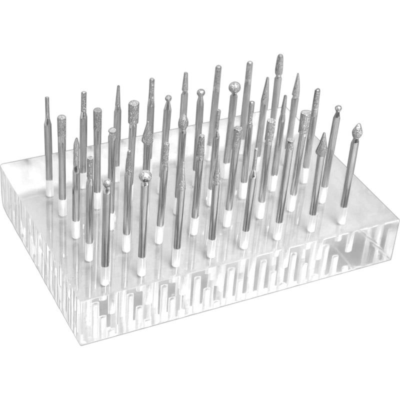 FindingKing Bur Stand  40 Diamond Grinding Burs Set