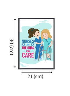 PRINTSHOP4ME Nurse Day Photo Frames-A4 Size Portrait White Frame Inspirational Designs Printed-Nursing Quotes Poster For Appreciation Gift And Thank You Gift-Nurse Gift Idea For Student Graduation  - Image 2