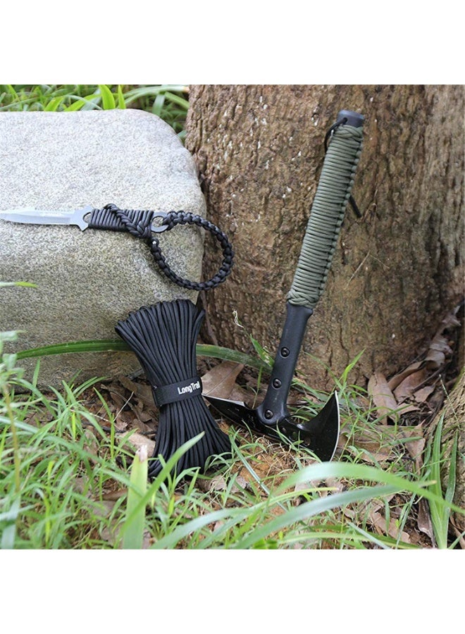 Lyaxm 100M Rope Strong Strength Nylon Paracord, Standard 550 Parachute Rope Braided Line For Tactical Crafting Survival General Use Black - Image 2