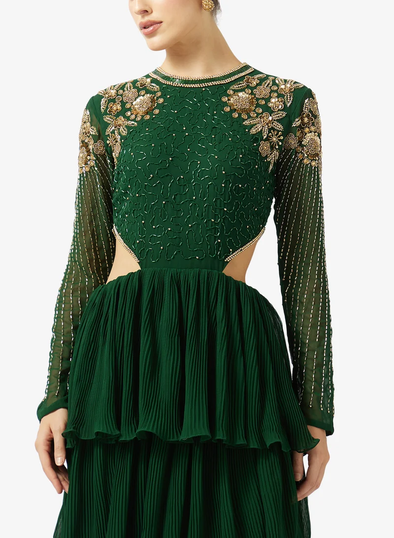Virgos Lounge  Ayra Embellished Cut Out Dress for Women | Best Price UAE