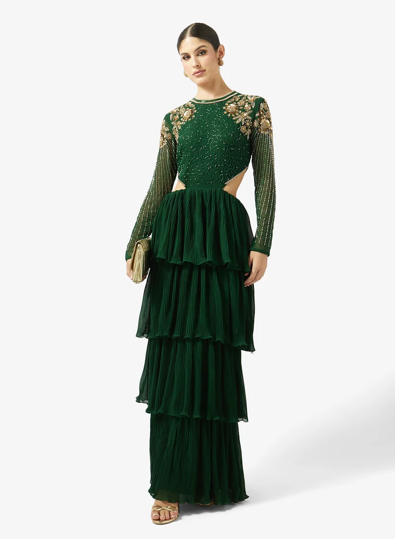 Virgos Lounge  Ayra Embellished Cut Out Dress for Women | Best Price UAE
