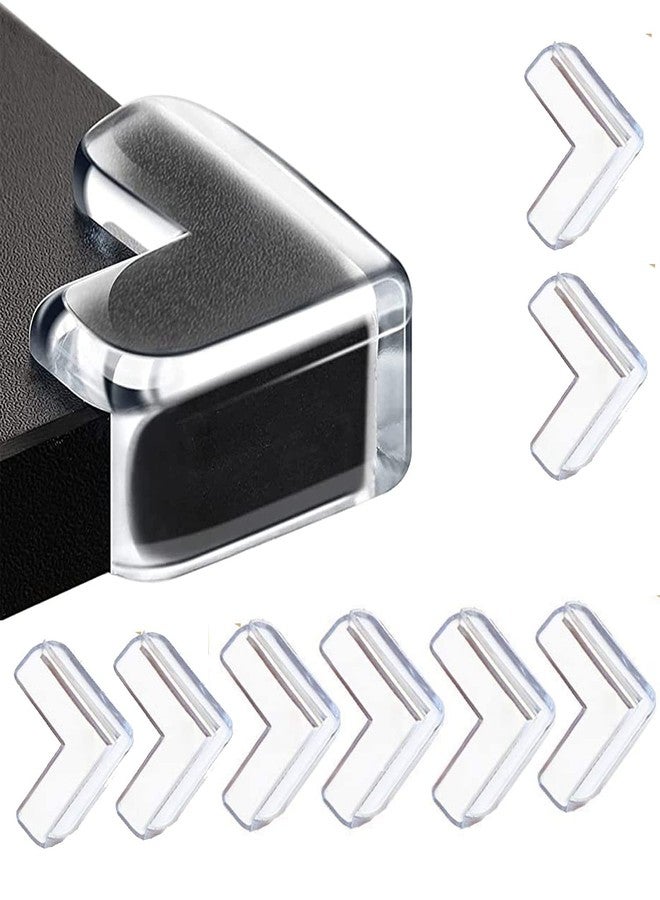 hkd Corner Protector for Sharp Edges Table Corner Protector for Baby PVC Table Guards for Baby Child Safety Transparent Safety Self Adhesive Corner Protector 4 PIS - Image 1