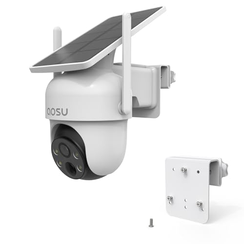 VOMENC Gutter Mount for AOSU Solar Security Cameras Outdoor Wireless(SolarCam D1 Classic) and ANSQUE Security Cameras Wireless Outdoor (GU01/SA01)（1pack,White） - Image 1