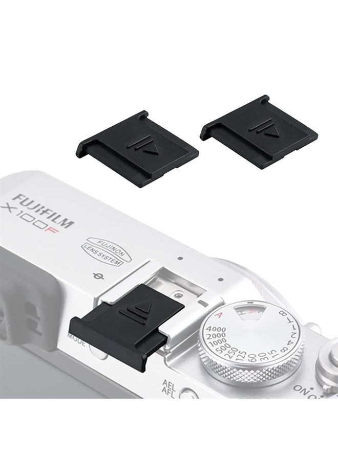 JJC 2 PCS Camera Hot Shoe Cover Cap Protector for Fujifilm Fuji X-T5 X-T4 X-T3 X-T30 II X-T20 X-S10 X-PRO3 X-PRO2 X-E4 X-E3 X100V X100S X-T200 X-T100 X-A10 X-A5 X-H1 GFX100 GFX50S-Black - Image 1