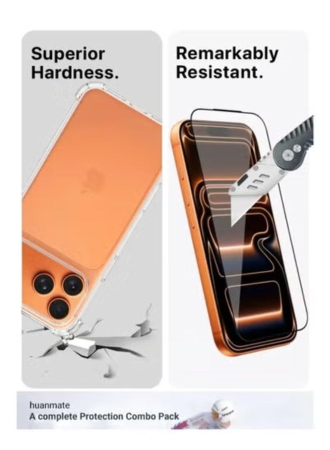 جاجيك iPhone 17 Pro Clear Case with Screen & Camera Lens Protector | Shockproof Anti-Yellowing Transparent Cover | Slim Full-Body Protective Set for Apple iPhone 17 Pro (6.3-Inch) - Image 5