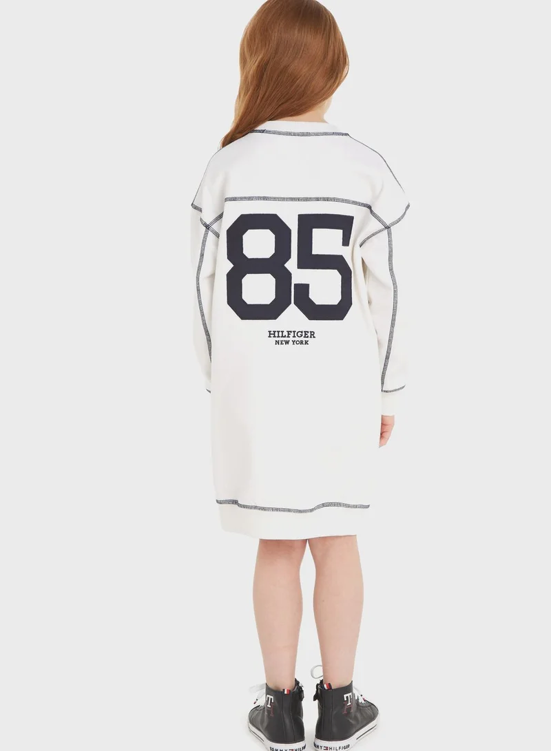 TOMMY HILFIGER White Long Sleeve Dress