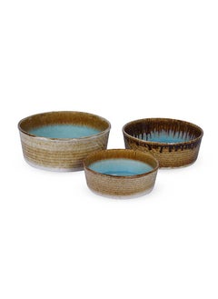 AAone Complete Kitchen Solution Set Of 3 Pc Round Ovenware Hand Made Tonga 
