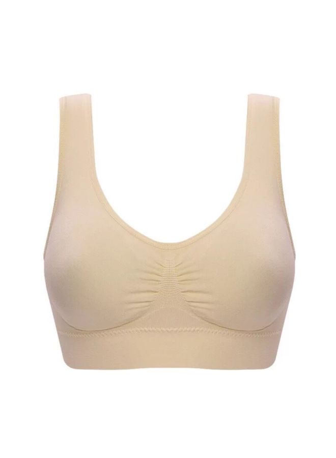 Single-layer Large Size Padded No Rims Vest Bra Sports Sleep Bra