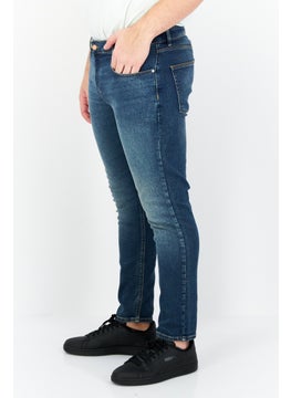 Asos Design Men Skinny Fit Washed Stretchable Jeans, Navy  - Image 3