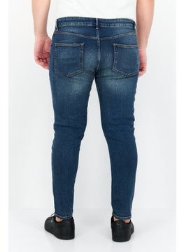 Asos Design Men Skinny Fit Washed Stretchable Jeans, Navy  - Image 2