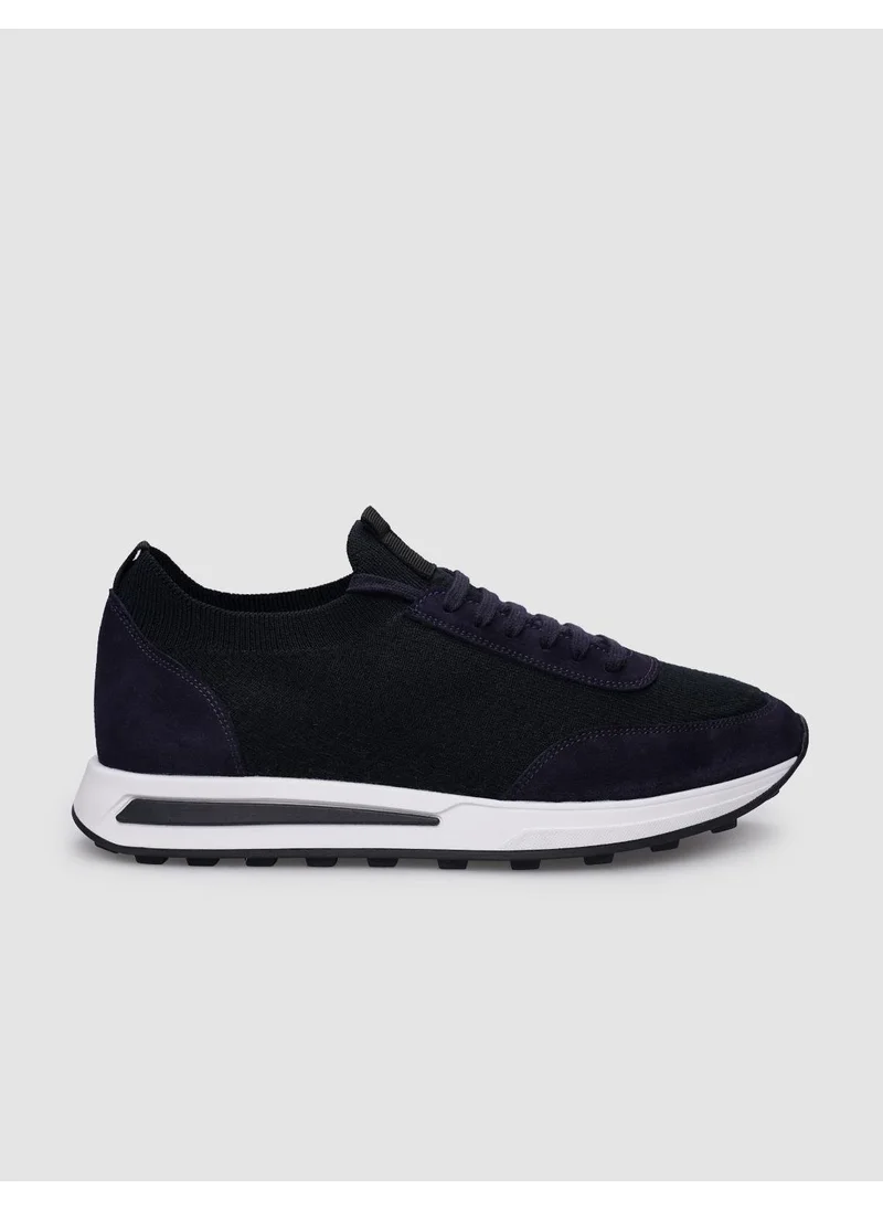 Cabani Knitwear Navy Blue Lace-Up Men's Sneaker