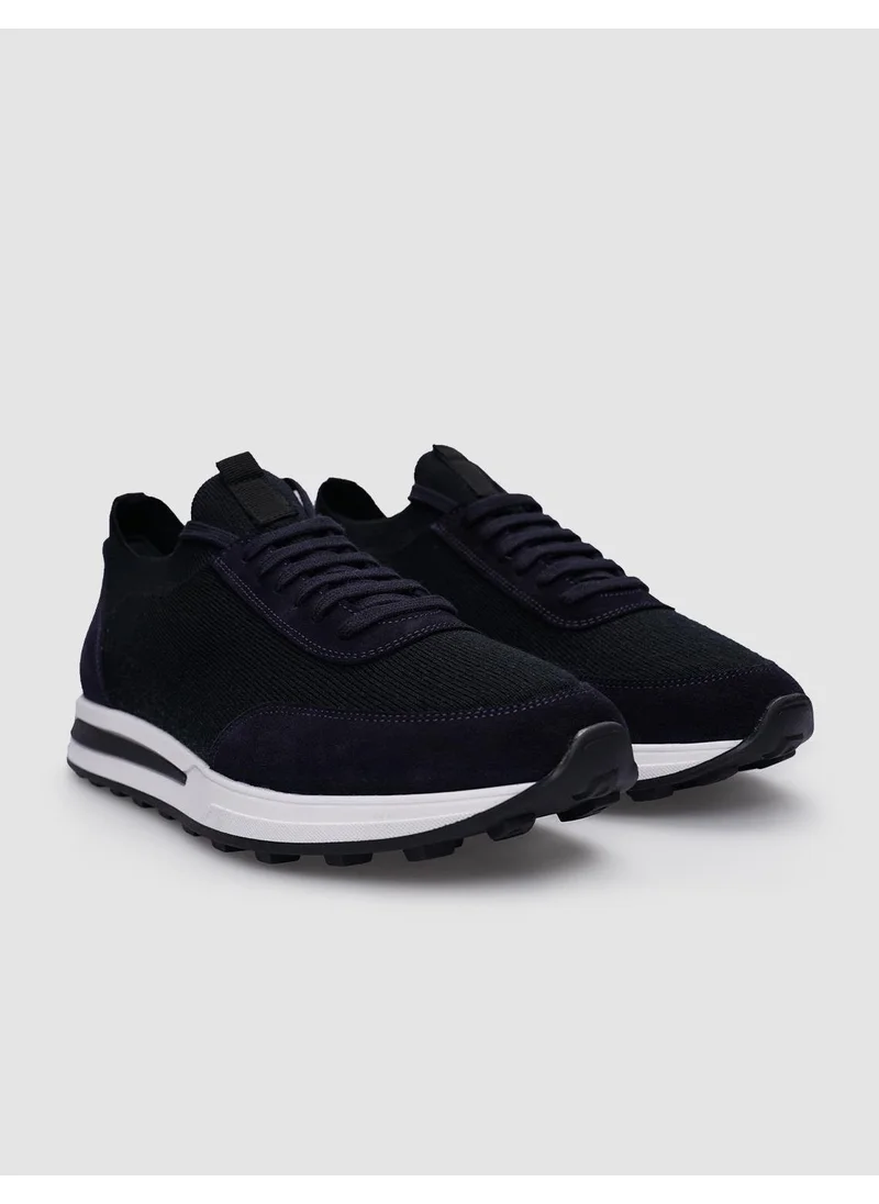 كاباني Knitwear Navy Blue Lace-Up Men's Sneaker