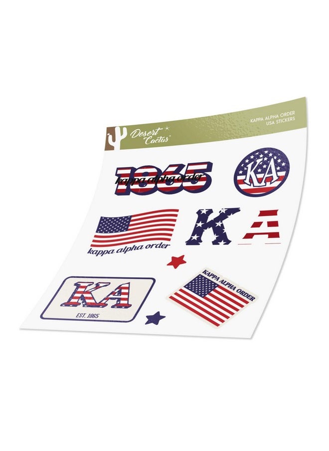 Kappa Alpha Order Sticker Decal Laptop Water Bottle Car (Usa Sheet) - pzsku/ZE52A8C2294F69B1EB42BZ/45/_/1720073922/78ad07a2-4973-4b24-a672-616e8e340eed