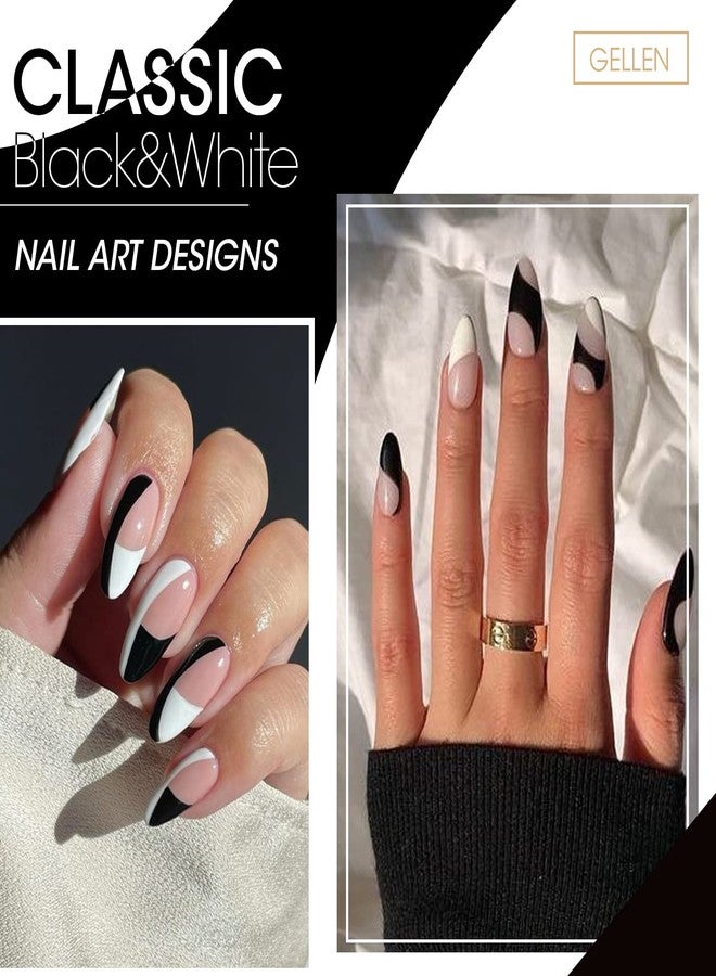 Gellen Gel Nail Polish Starter Kit with U V Light - 12 Colors Solid Black White Pink Blue Gel Polish with 72W Nail Lamp, Top Base Coat Nail Tools Gel Nail Polish Kit, Nail Gel All-In-One Manicure Set - Image 3