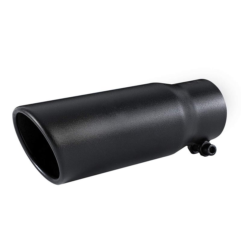 Black Exhaust tip 25 Inch Inlet Bolt on Design Black Coated Stainless Steel Car Muffler Tips 25 ID x 3OD x 85L