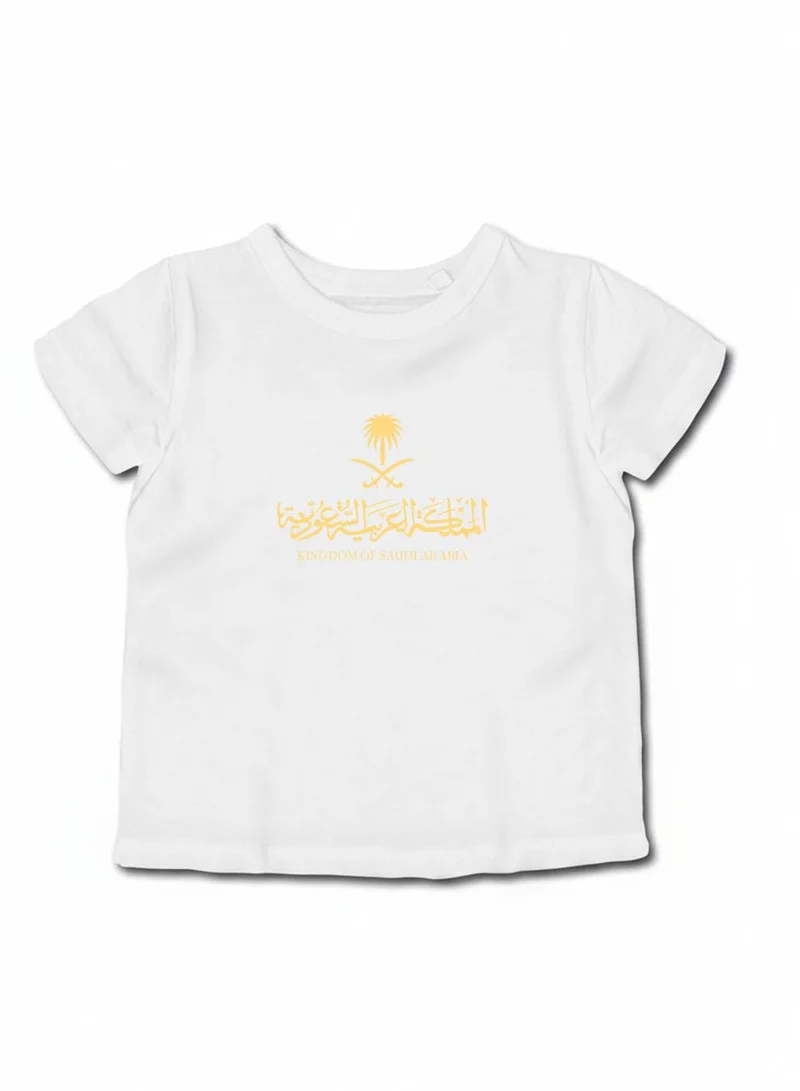 Lowha Kids & Teens Cotton T-Shirt for Saudi National Day or Everyday Saudi Pride Wear for Boys & Girls