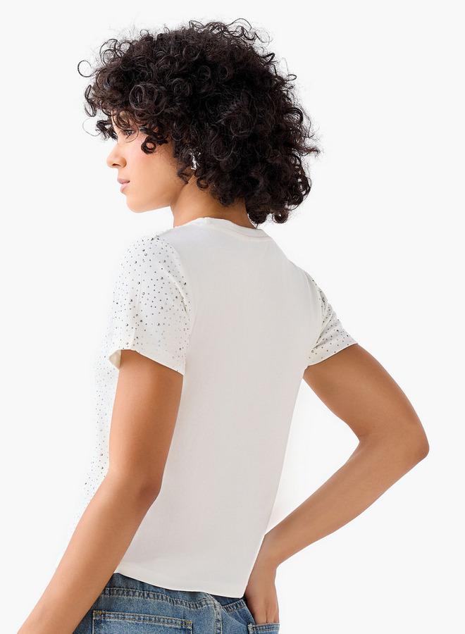 2Xtremz Regular Fit T shirt with Embellishments - Image 4