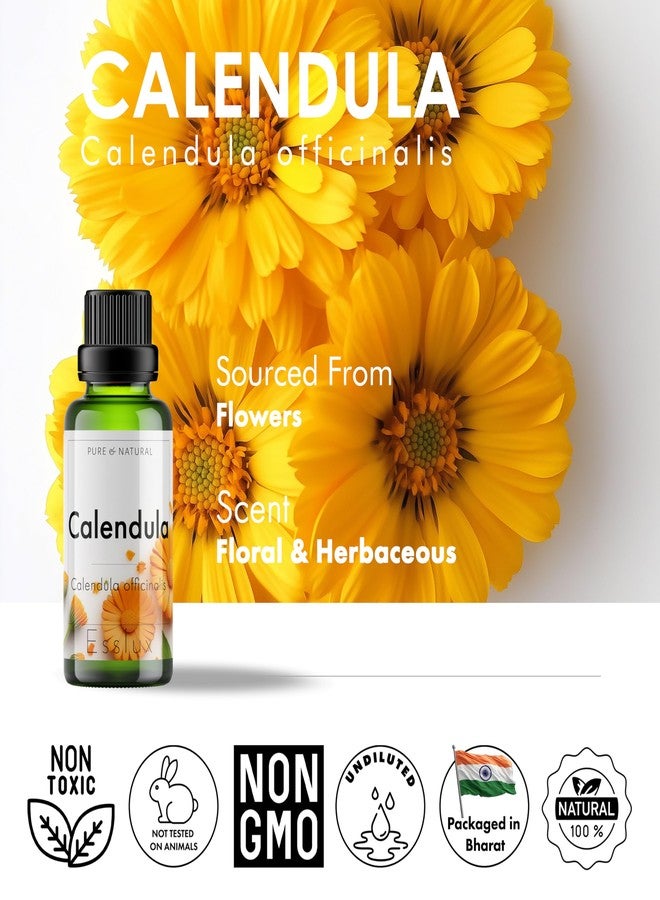 Esslux Calendula Essential Oil - 100% Pure Natural Calendula Oil for Skin Care & Aromatherapy | Soothing & Nourishing Oil for Diffuser, Massage & DIY Projects - Therapeutic Grade - 10 ML - Image 5