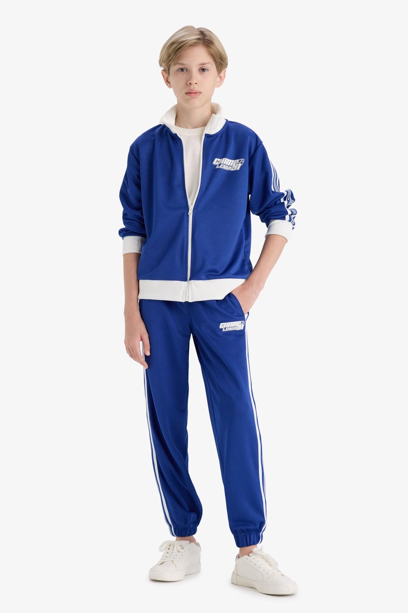 ديفاكتو بنطلون سويت بانتس جوجر اولادي قصة عادية وخصر مطاطي أزرق فاقع - Image 2