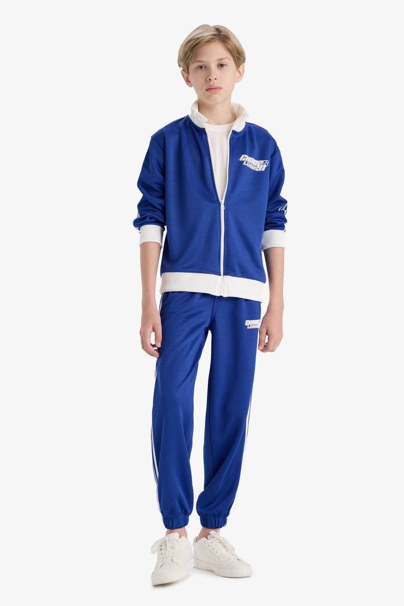 ديفاكتو بنطلون سويت بانتس جوجر اولادي قصة عادية وخصر مطاطي أزرق فاقع - Image 4