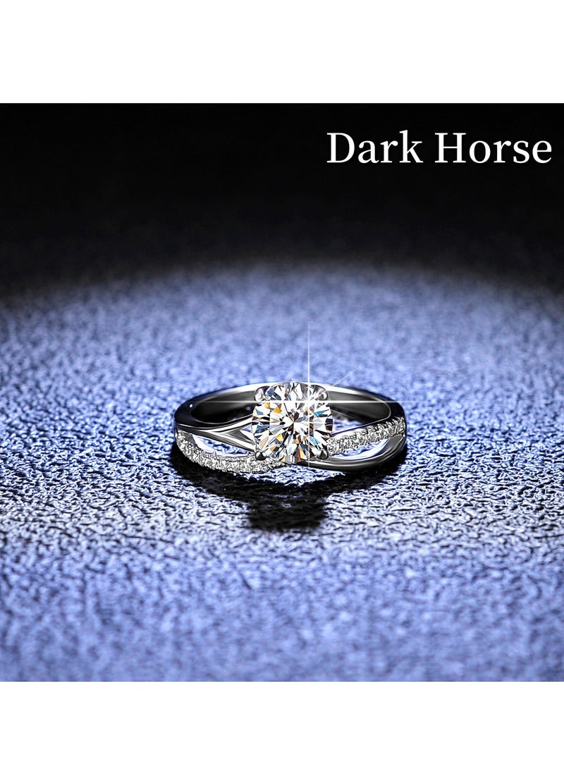 Dark Horse 1 Carat Moissanite 925 Sterling Silver Ring - Image 4