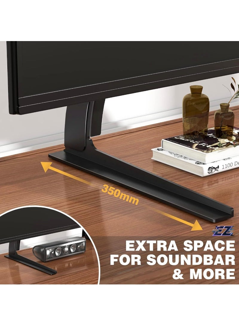ELTRAZONE Universal Table Top TV Stand Base/Legs for Most 32 37 40 42 47 50 55 LCD LED Plasma Flat Screen TVs, Height Adjustable Replacement Stand, Holds up to 88 lbs, Max VESA 800x400 mm - Image 2