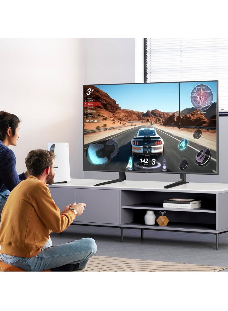 ELTRAZONE Universal Table Top TV Stand Base/Legs for Most 32 37 40 42 47 50 55 LCD LED Plasma Flat Screen TVs, Height Adjustable Replacement Stand, Holds up to 88 lbs, Max VESA 800x400 mm - Image 5