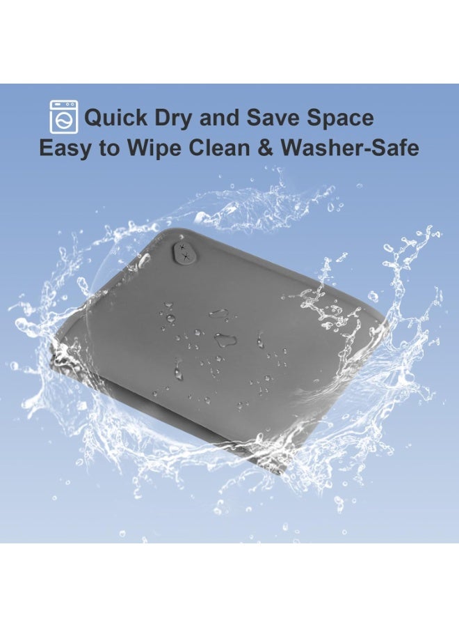 YOUWE7 Puppy Pee Pads Holder for Dog Training Pads, Soft Potty Pads Tray with High Edge Leakproof for Floor Protect, 24" x 35" Non-Skid Dog Cat Litter Mat Fit Disposable and Washable Pee Pads(without tissues) - Image 2