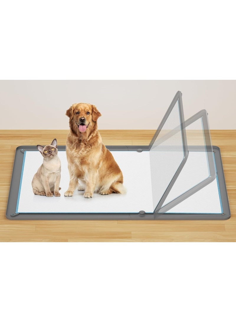 YOUWE7 Puppy Pee Pads Holder for Dog Training Pads, Soft Potty Pads Tray with High Edge Leakproof for Floor Protect, 24" x 35" Non-Skid Dog Cat Litter Mat Fit Disposable and Washable Pee Pads(without tissues) - Image 1
